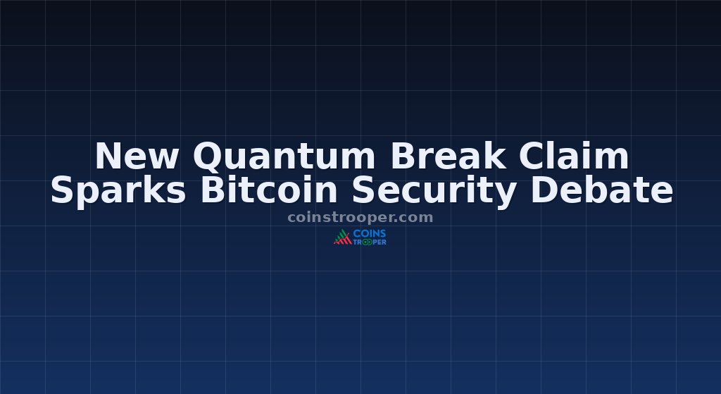 New Quantum Break Claim Sparks Bitcoin Security Debate