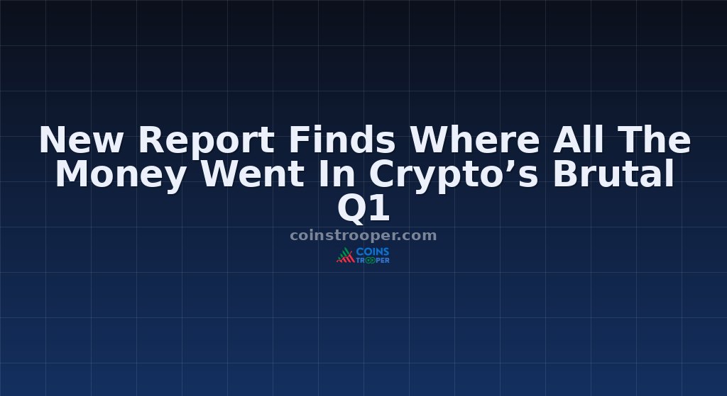 New Report Finds Where All The Money Went In Crypto’s Brutal Q1