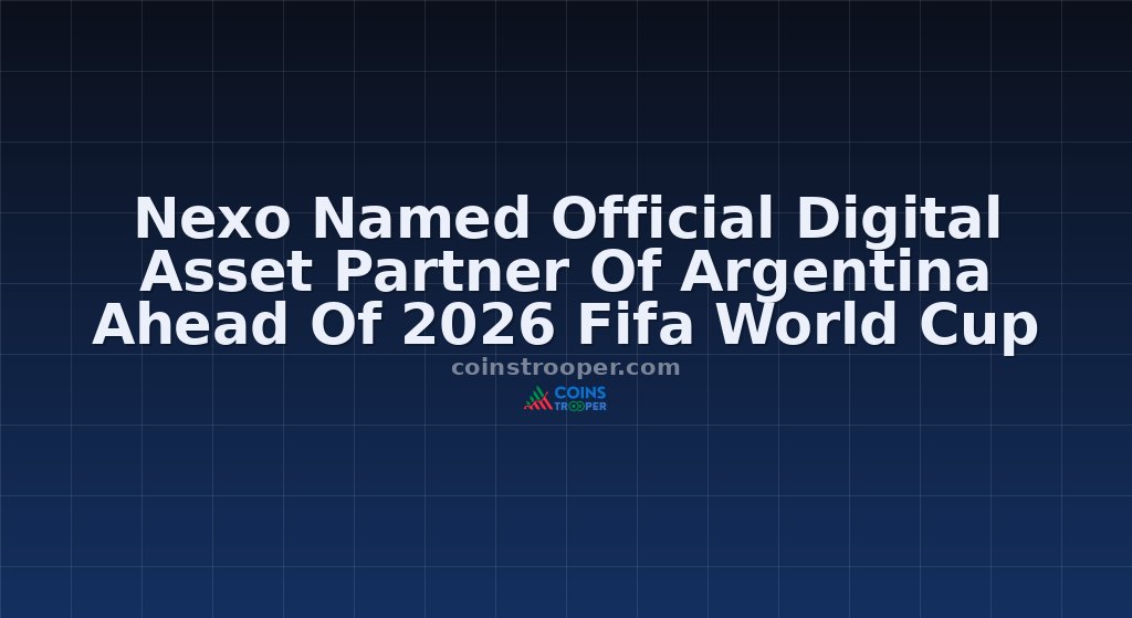 Nexo Named Official Digital Asset Partner Of Argentina Ahead Of 2026 Fifa World Cup