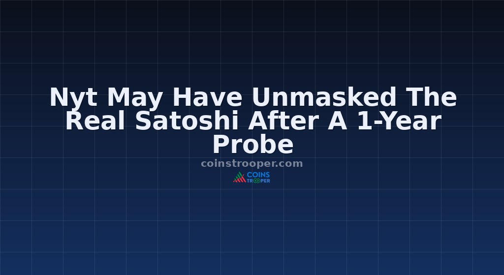 Nyt May Have Unmasked The Real Satoshi After A 1-Year Probe