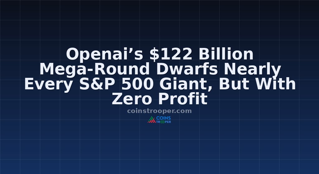 Openai’s $122 Billion Mega-Round Dwarfs Nearly Every S&P 500 Giant, But With Zero Profit