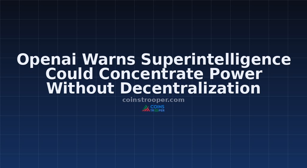 Openai Warns Superintelligence Could Concentrate Power Without Decentralization