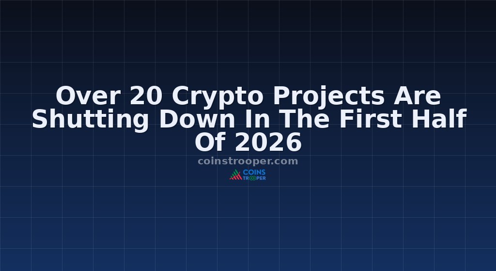 Over 20 Crypto Projects Are Shutting Down In The First Half Of 2026