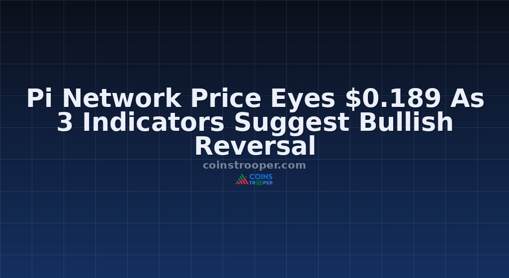 Pi Network Price Eyes $0.189 As 3 Indicators Suggest Bullish Reversal