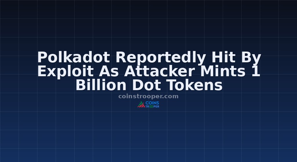 Polkadot Reportedly Hit By Exploit As Attacker Mints 1 Billion Dot Tokens
