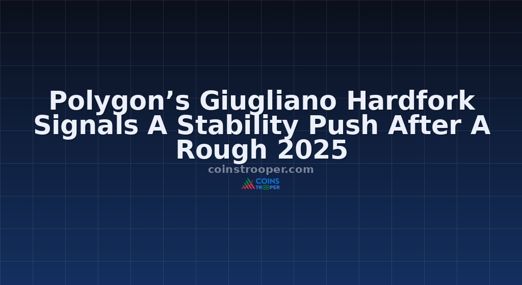 Polygon’s Giugliano Hardfork Signals A Stability Push After A Rough 2025