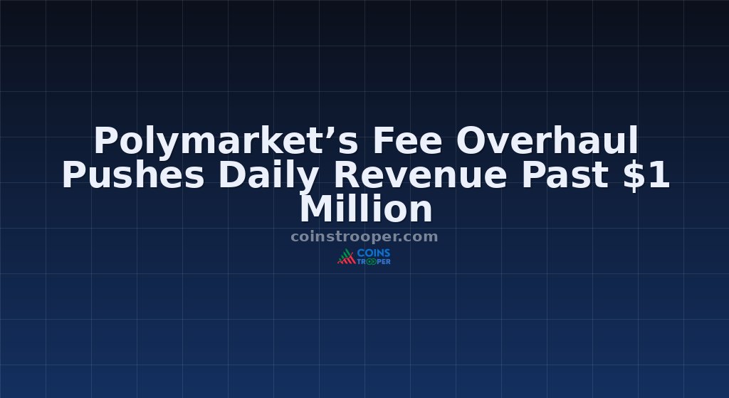 Polymarket’s Fee Overhaul Pushes Daily Revenue Past $1 Million