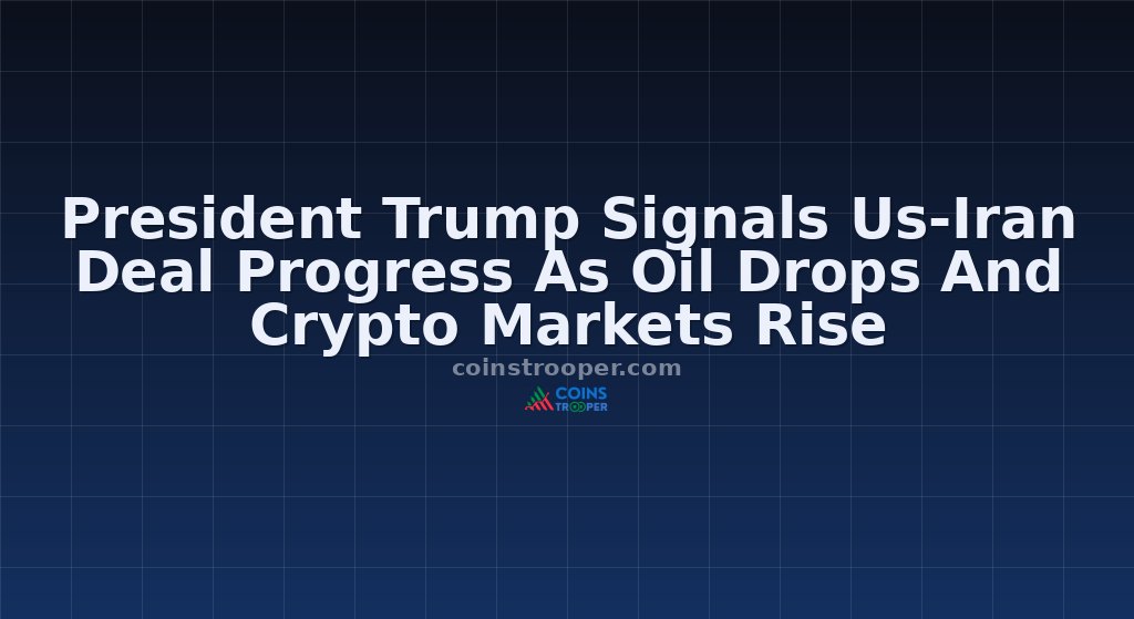 President Trump Signals Us-Iran Deal Progress As Oil Drops And Crypto Markets Rise