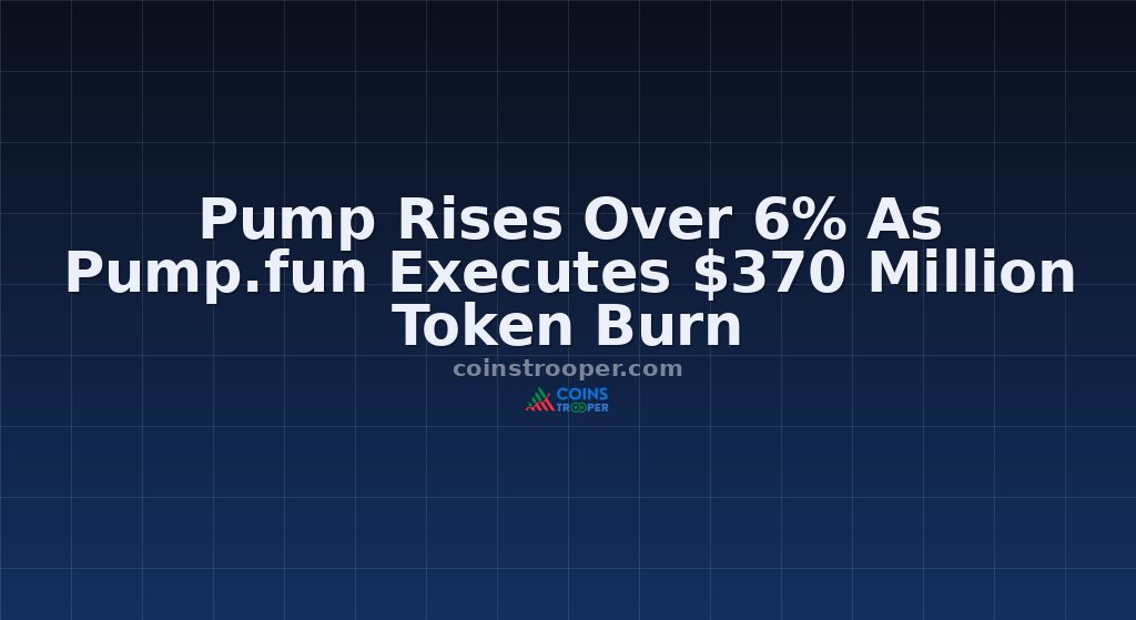 Pump Rises Over 6% As Pump.fun Executes $370 Million Token Burn