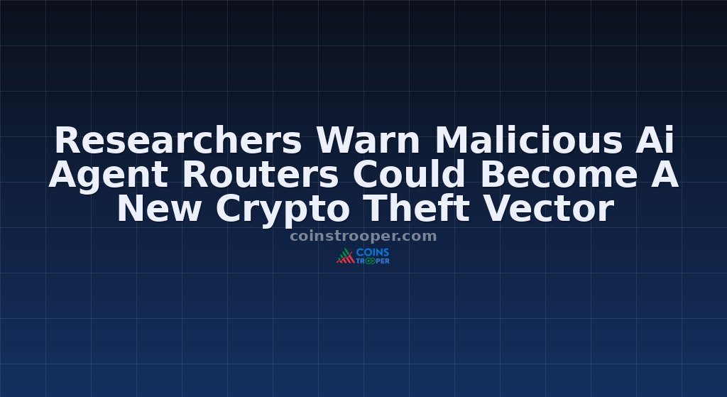 Researchers Warn Malicious Ai Agent Routers Could Become A New Crypto Theft Vector