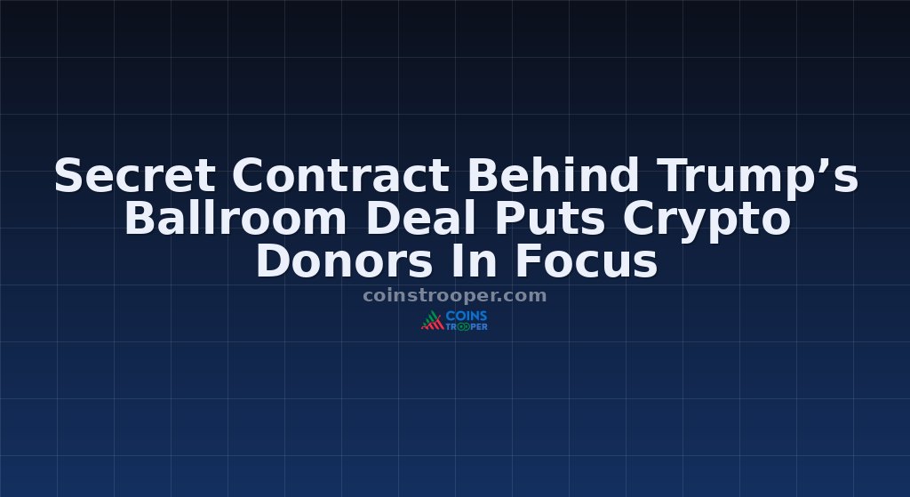 Secret Contract Behind Trump’s Ballroom Deal Puts Crypto Donors In Focus