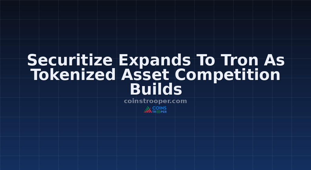 Securitize Expands To Tron As Tokenized Asset Competition Builds