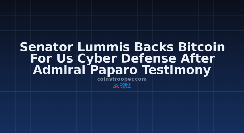 Senator Lummis Backs Bitcoin For Us Cyber Defense After Admiral Paparo Testimony
