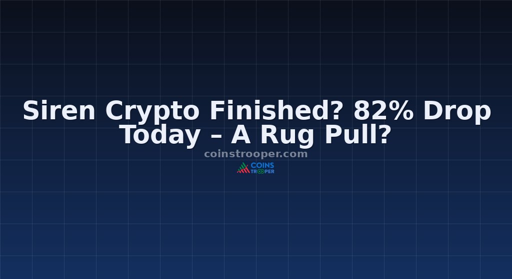 Siren Crypto Finished? 82% Drop Today – A Rug Pull?