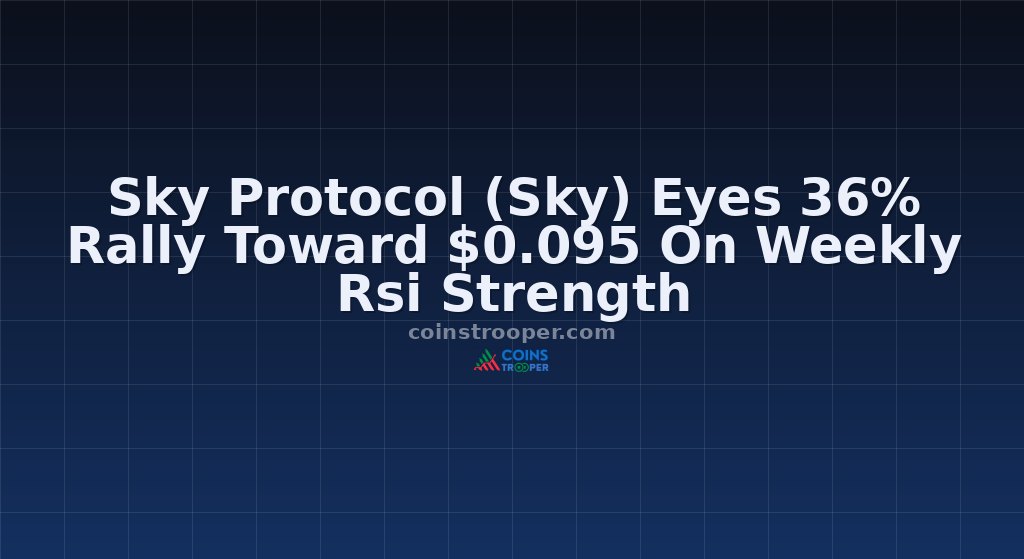 Sky Protocol (Sky) Eyes 36% Rally Toward $0.095 On Weekly Rsi Strength