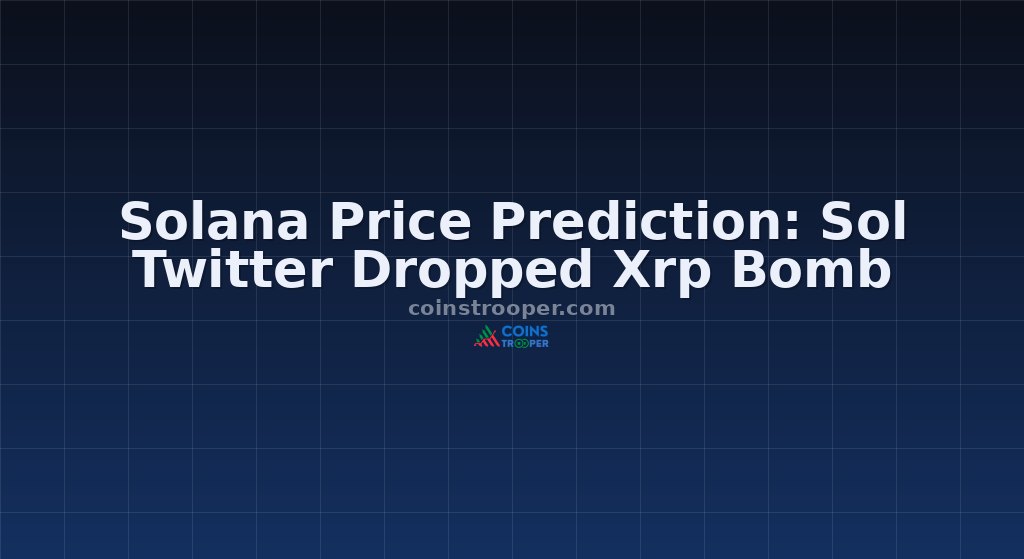 Solana Price Prediction: Sol Twitter Dropped Xrp Bomb