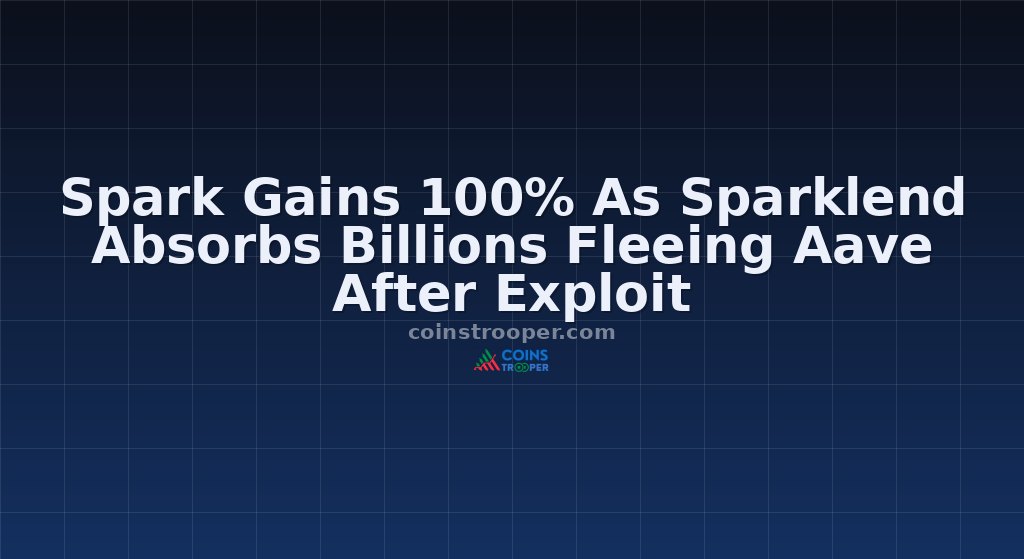 Spark Gains 100% As Sparklend Absorbs Billions Fleeing Aave After Exploit