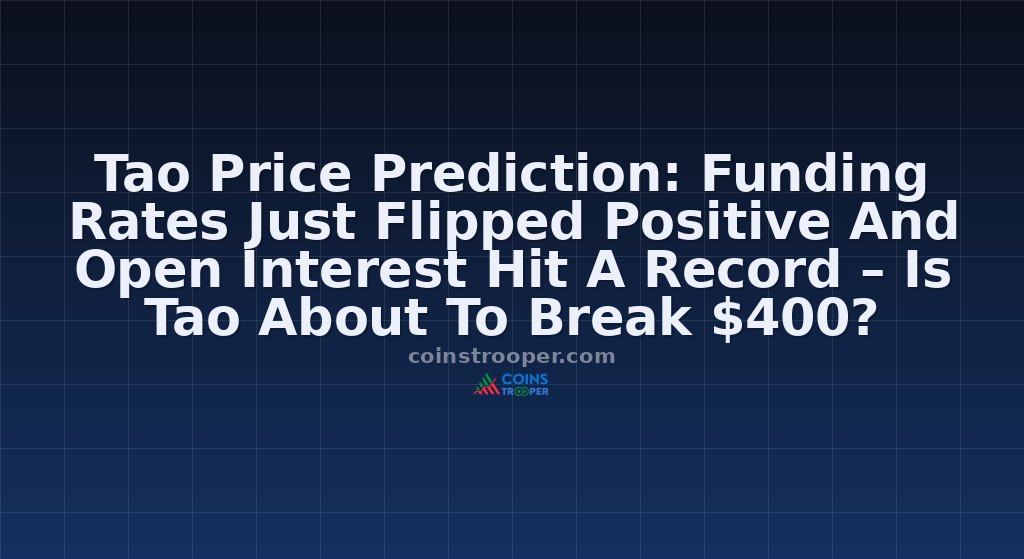 Tao Price Prediction: Funding Rates Just Flipped Positive And Open Interest Hit A Record – Is Tao About To Break $400?