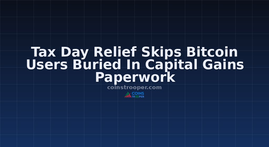 Tax Day Relief Skips Bitcoin Users Buried In Capital Gains Paperwork