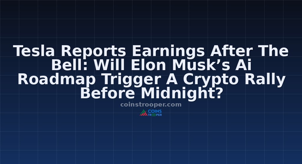 Tesla Reports Earnings After The Bell: Will Elon Musk’s Ai Roadmap Trigger A Crypto Rally Before Midnight?