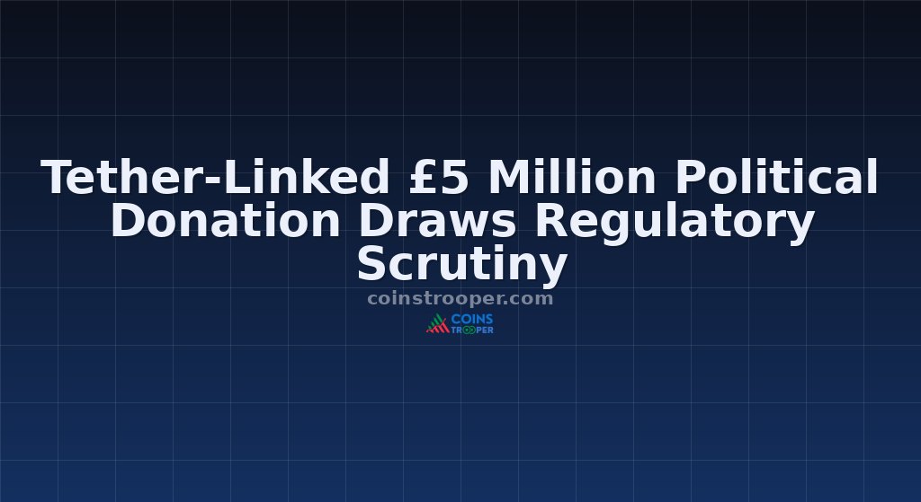 Tether-Linked £5 Million Political Donation Draws Regulatory Scrutiny