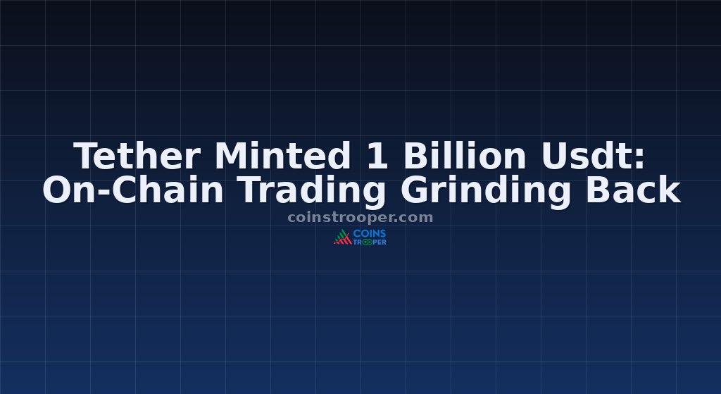 Tether Minted 1 Billion Usdt: On-Chain Trading Grinding Back