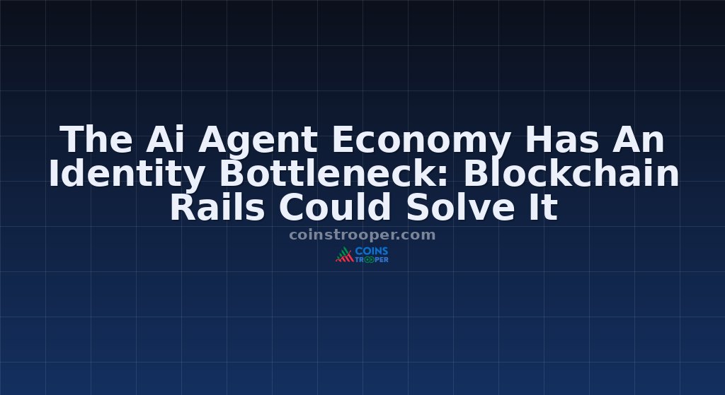 The Ai Agent Economy Has An Identity Bottleneck: Blockchain Rails Could Solve It