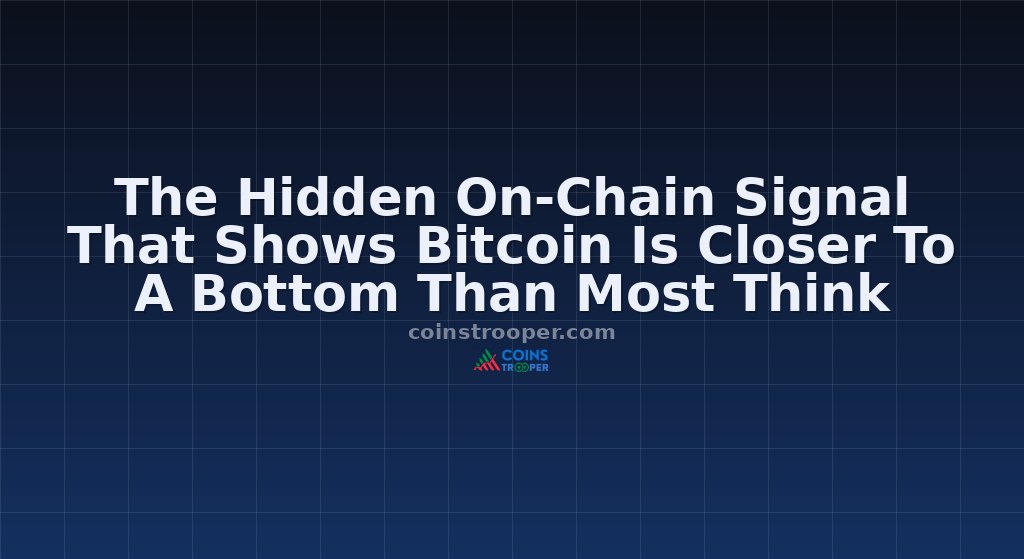 The Hidden On-Chain Signal That Shows Bitcoin Is Closer To A Bottom Than Most Think