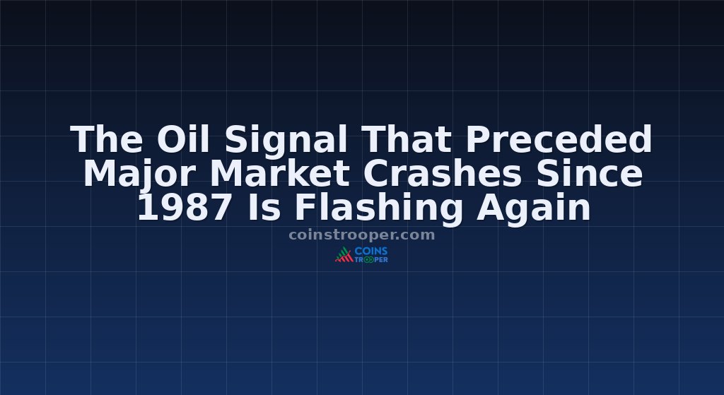 The Oil Signal That Preceded Major Market Crashes Since 1987 Is Flashing Again