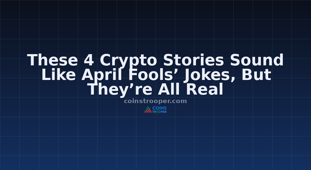 These 4 Crypto Stories Sound Like April Fools’ Jokes, But They’re All Real