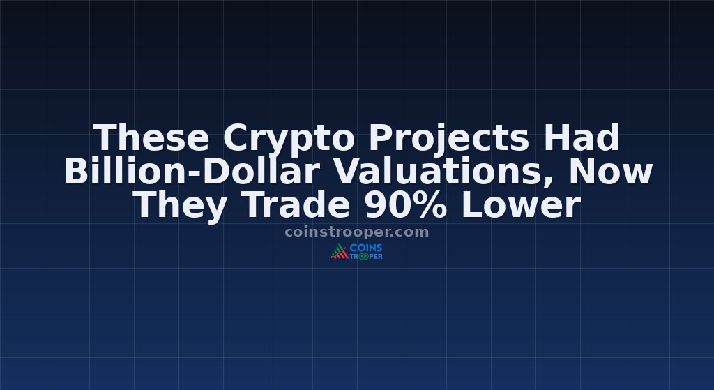 These Crypto Projects Had Billion-Dollar Valuations, Now They Trade 90% Lower