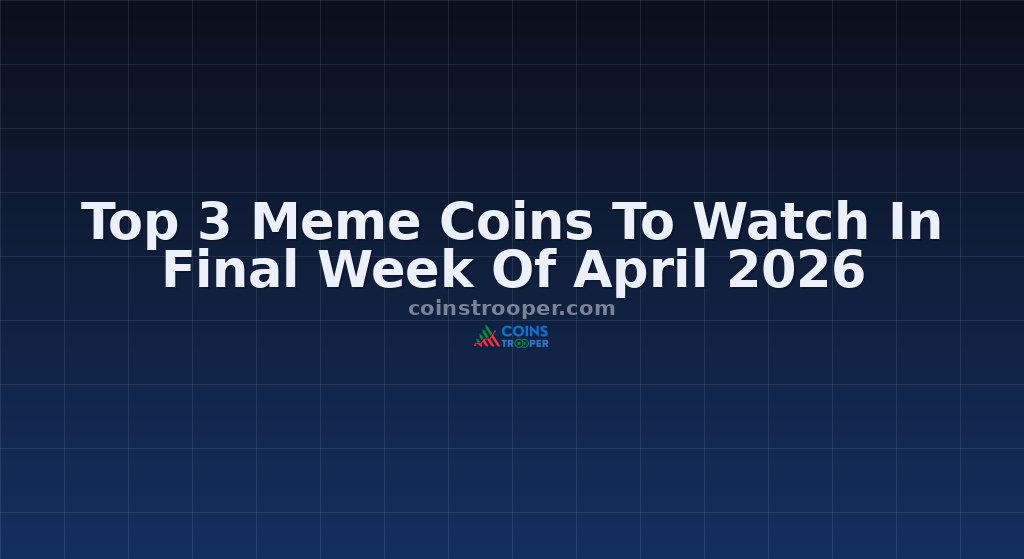 Top 3 Meme Coins To Watch In Final Week Of April 2026