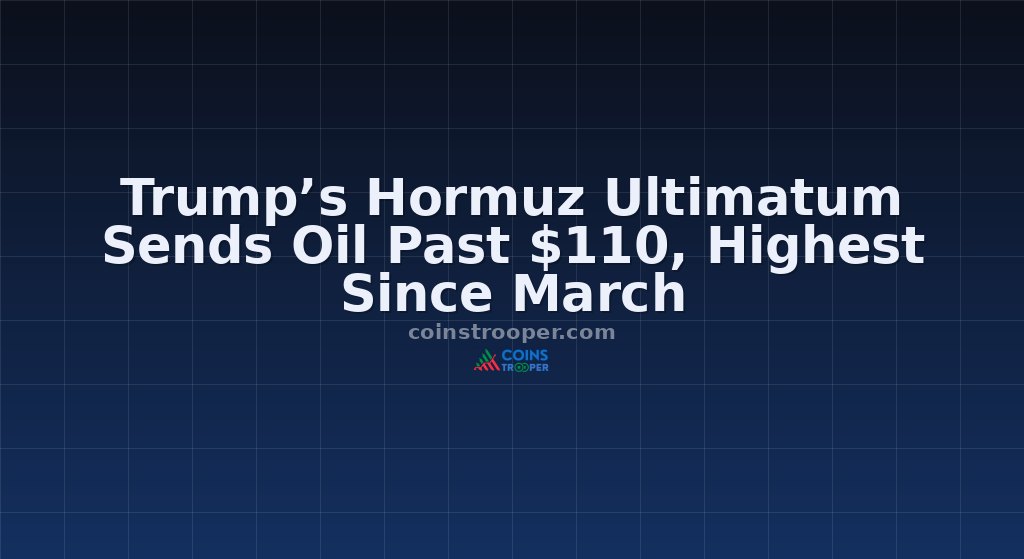 Trump’s Hormuz Ultimatum Sends Oil Past $110, Highest Since March