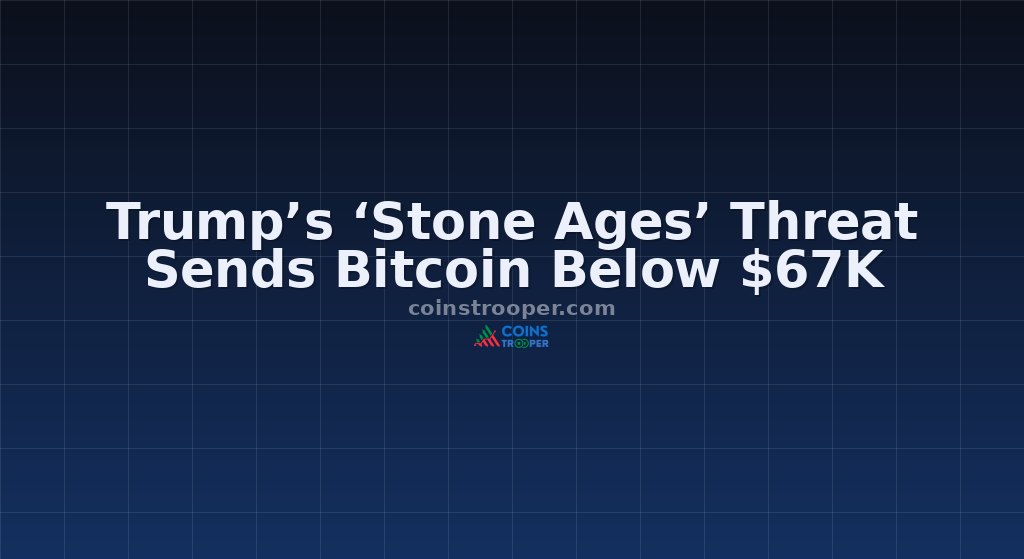 Trump’s ‘Stone Ages’ Threat Sends Bitcoin Below $67K