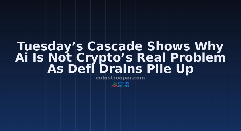 Tuesday’s Cascade Shows Why Ai Is Not Crypto’s Real Problem As Defi Drains Pile Up