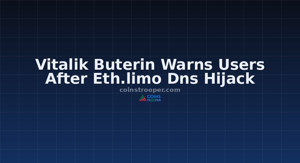 Vitalik Buterin Warns Users After Eth.limo Dns Hijack