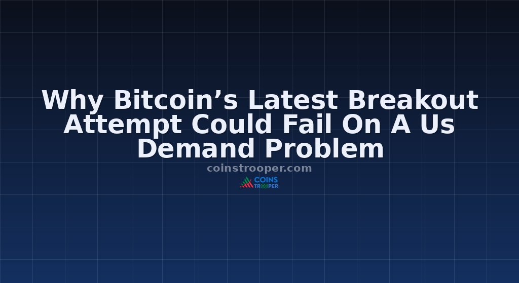 Why Bitcoin’s Latest Breakout Attempt Could Fail On A Us Demand Problem