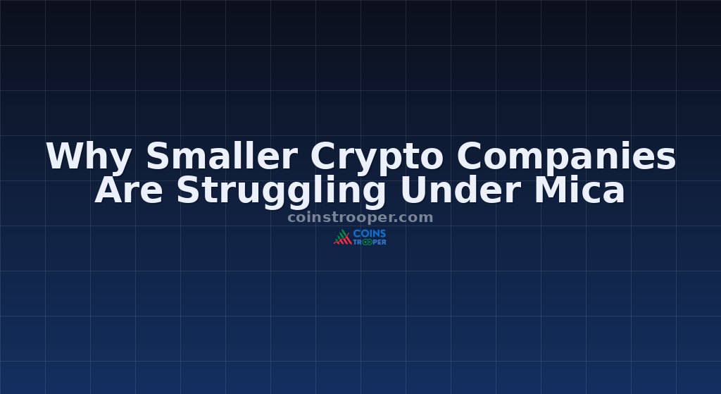 Why Smaller Crypto Companies Are Struggling Under Mica