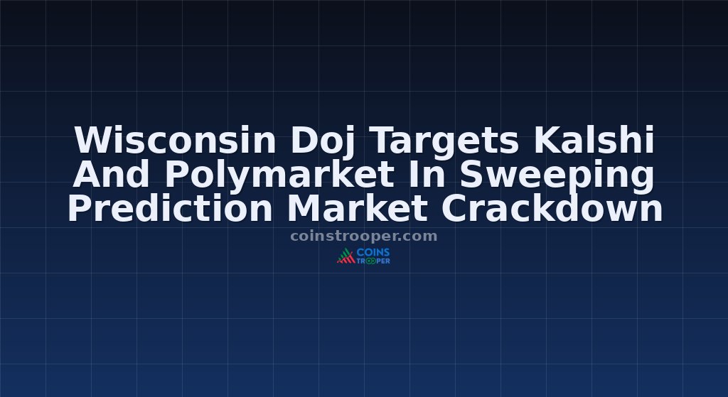 Wisconsin Doj Targets Kalshi And Polymarket In Sweeping Prediction Market Crackdown