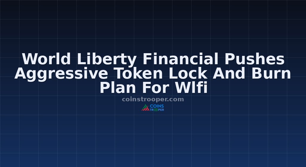 World Liberty Financial Pushes Aggressive Token Lock And Burn Plan For Wlfi
