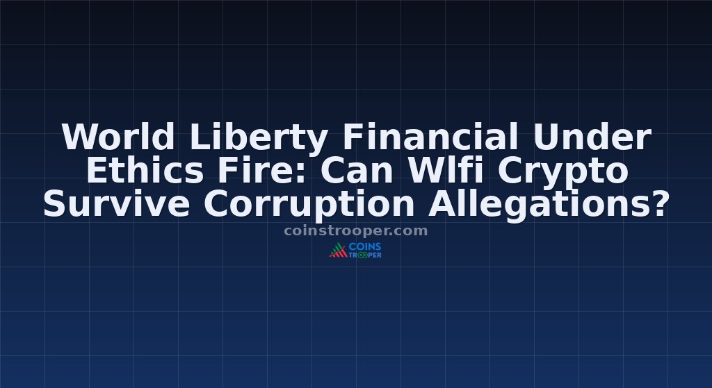 World Liberty Financial Under Ethics Fire: Can Wlfi Crypto Survive Corruption Allegations?