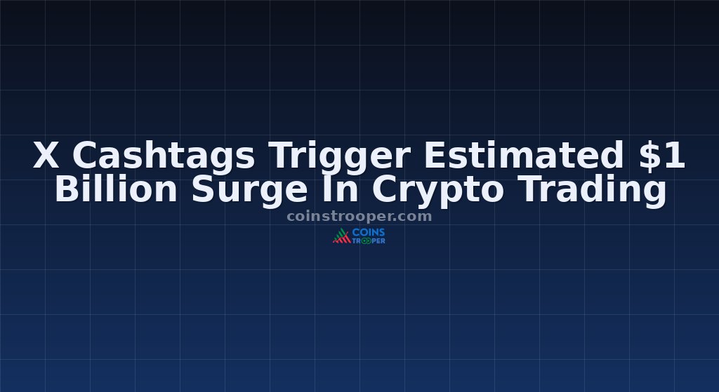 X Cashtags Trigger Estimated $1 Billion Surge In Crypto Trading