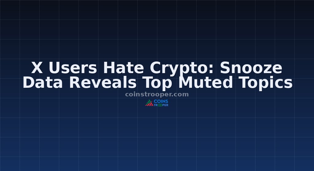 X Users Hate Crypto: Snooze Data Reveals Top Muted Topics