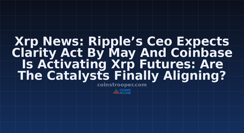 Xrp News: Ripple’s Ceo Expects Clarity Act By May And Coinbase Is Activating Xrp Futures: Are The Catalysts Finally Aligning?