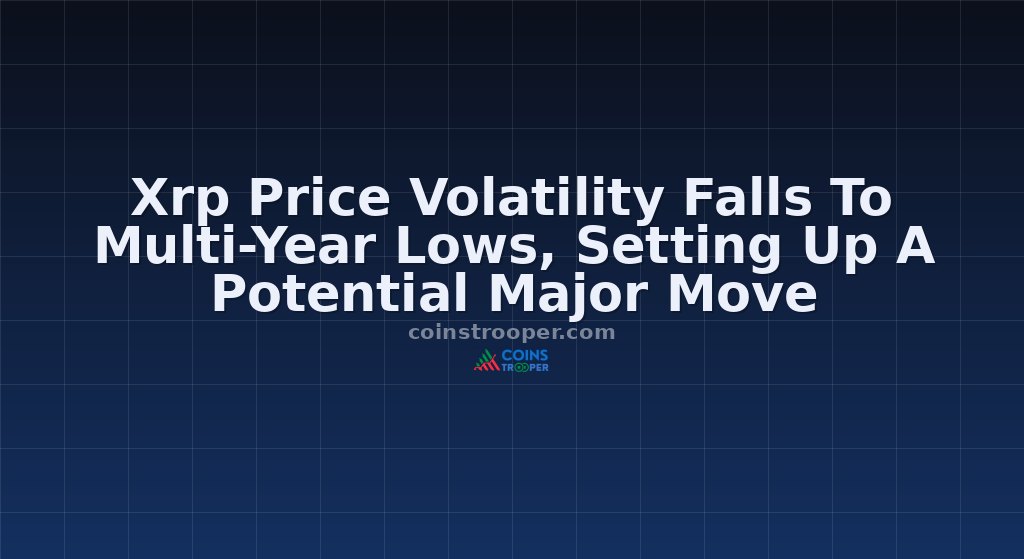 Xrp Price Volatility Falls To Multi-Year Lows, Setting Up A Potential Major Move