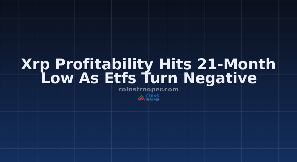 Xrp Profitability Hits 21-Month Low As Etfs Turn Negative