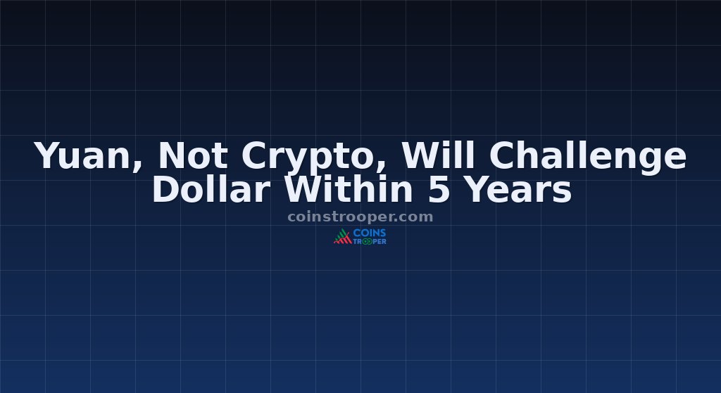 Yuan, Not Crypto, Will Challenge Dollar Within 5 Years