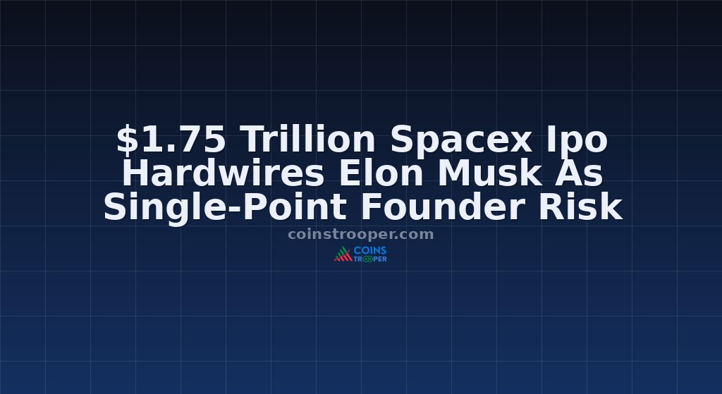 $1.75 Trillion Spacex Ipo Hardwires Elon Musk As Single-Point Founder Risk