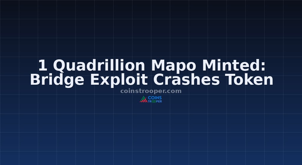 1 Quadrillion Mapo Minted: Bridge Exploit Crashes Token