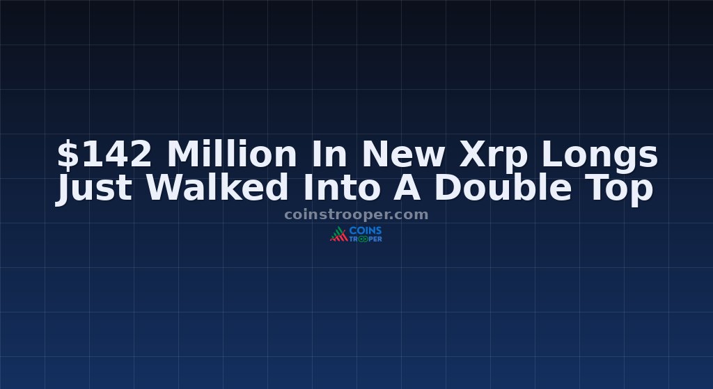 $142 Million In New Xrp Longs Just Walked Into A Double Top